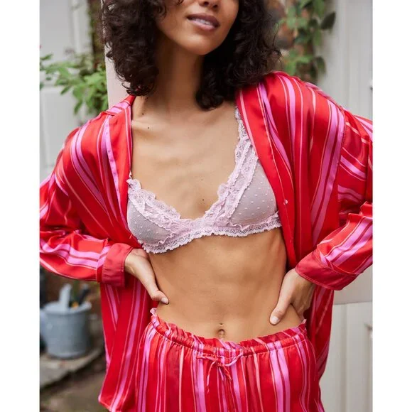 FREE PEOPLE Heart To Heart Bralette / Pink Rose NWT - Picture 2 of 13